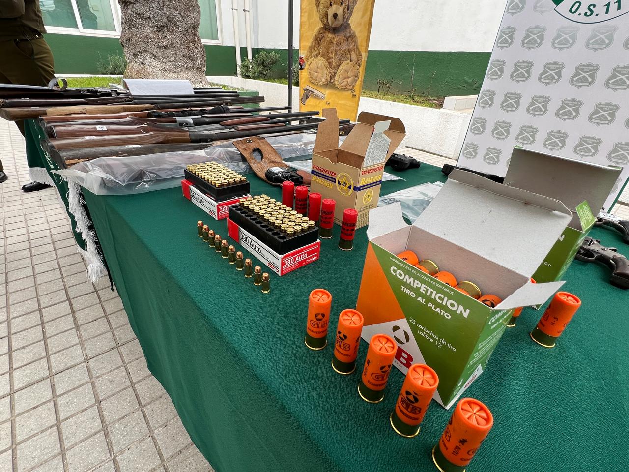 Carabineros informa cantidad de armas de fuego entregadas por vecinos de la provincia de Melipilla