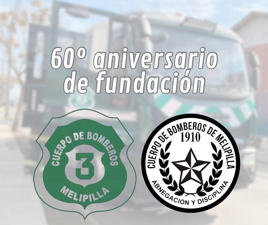 Tercera Compañía del Cuerpo de Bomberos de Melipilla celebra su aniversario número 60