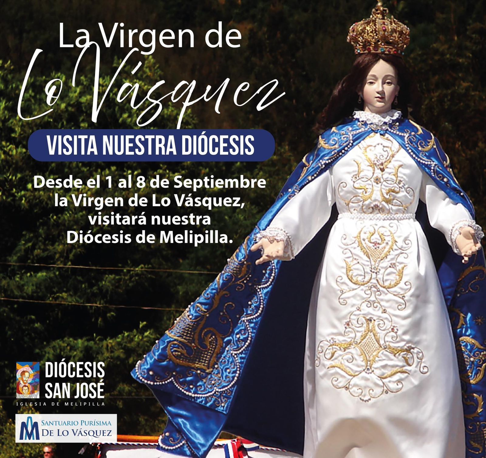 Imagen de la Virgen de Lo Vásquez visitará la Diócesis San José de Melipilla