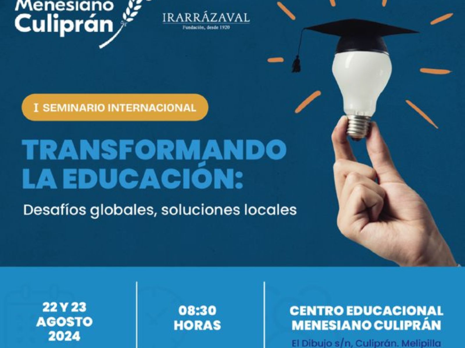 Este jueves y viernes se desarrollará el primer seminario internacional “Transformando la Educación” en Melipilla