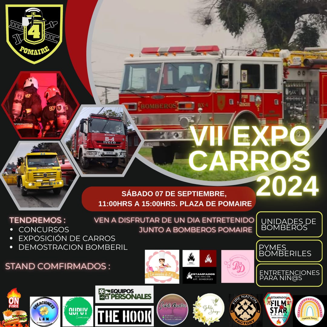 Expo Carros de Bomberos este fin de semana en Pomaire