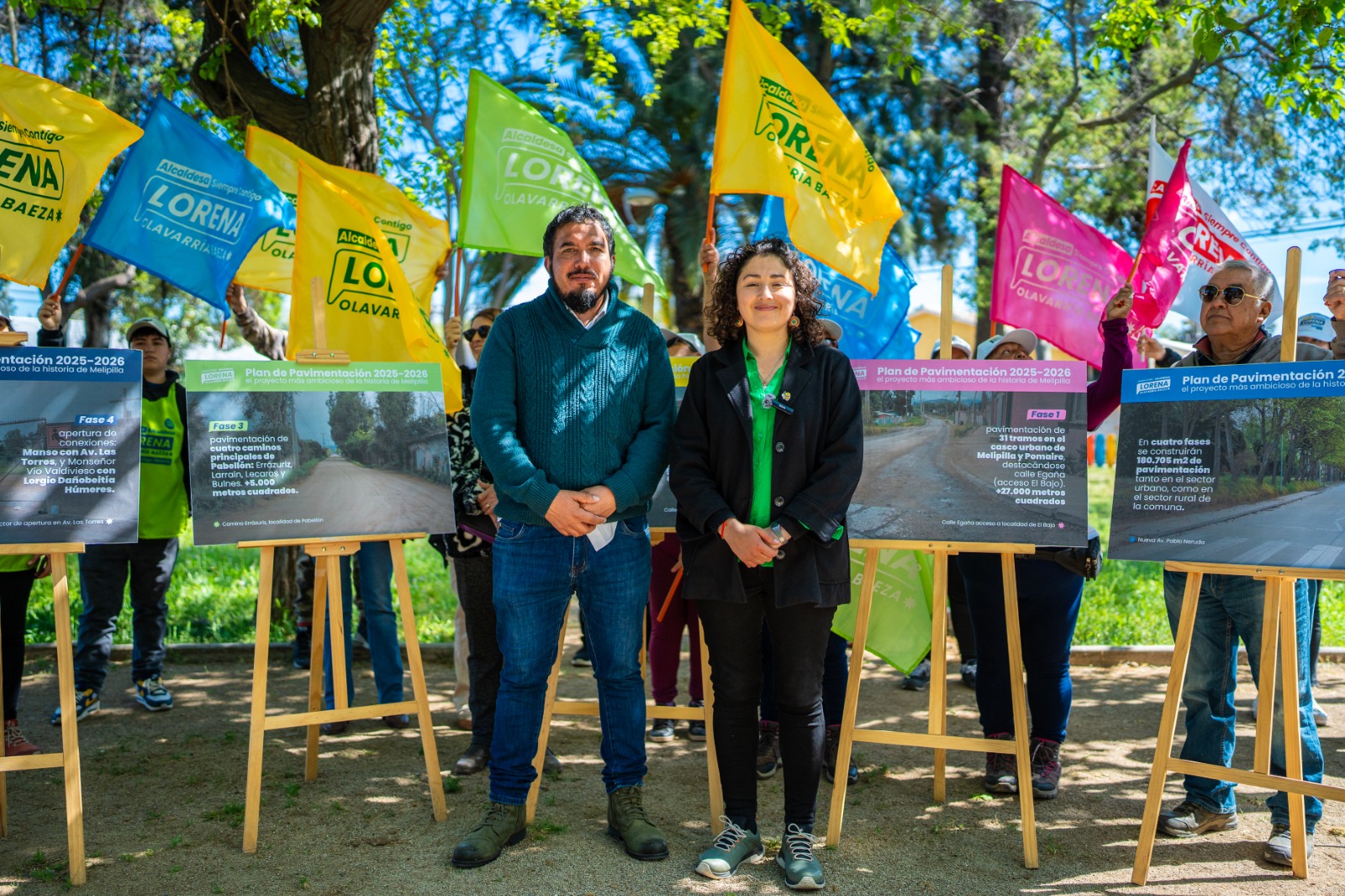 Candidata a la reelección Lorena Olavarría presenta el plan de pavimentación de calles en Melipilla