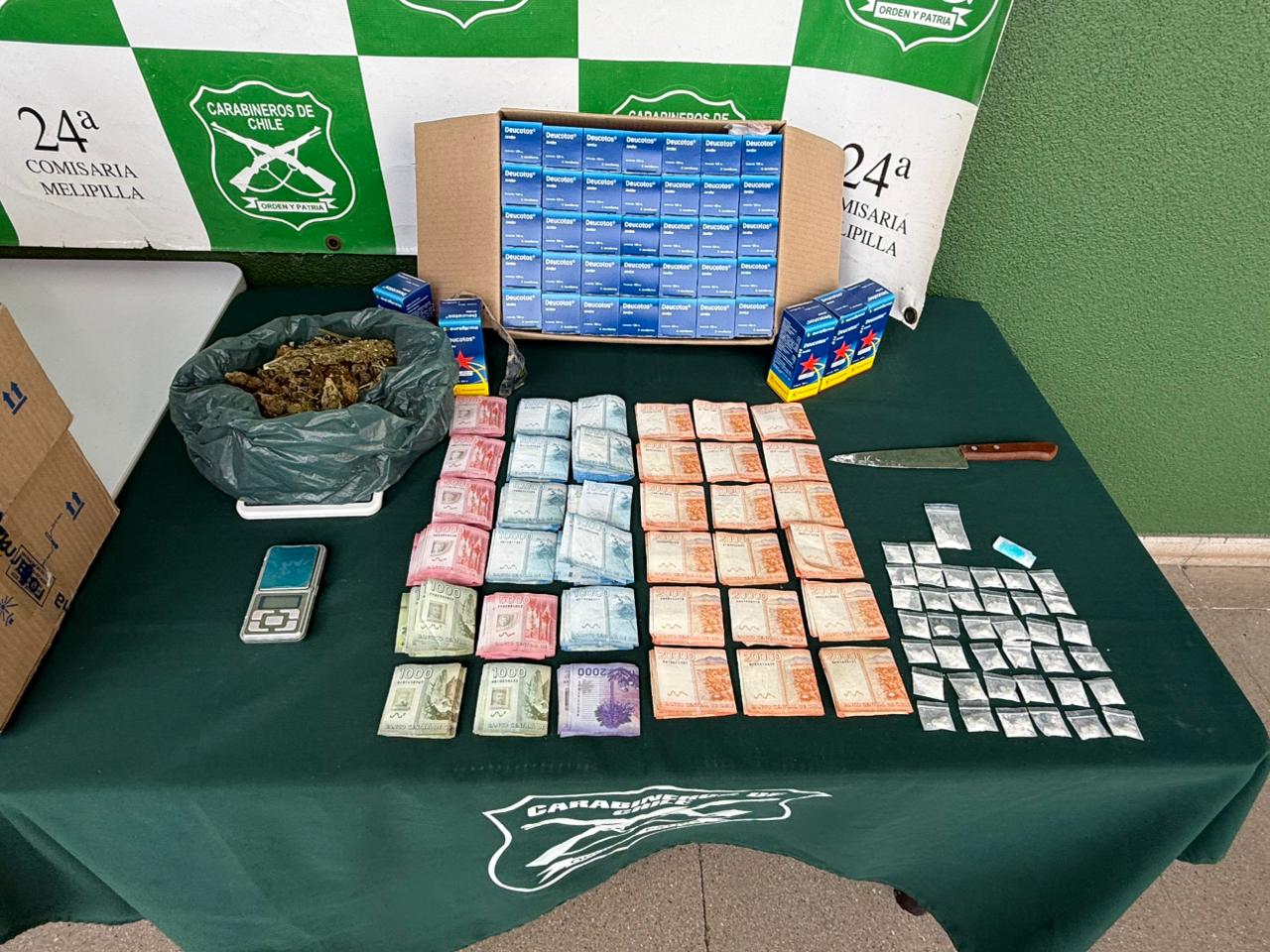 Carabineros de la SIP detienen a sujeto con gran cantidad de sustancias ilícitas