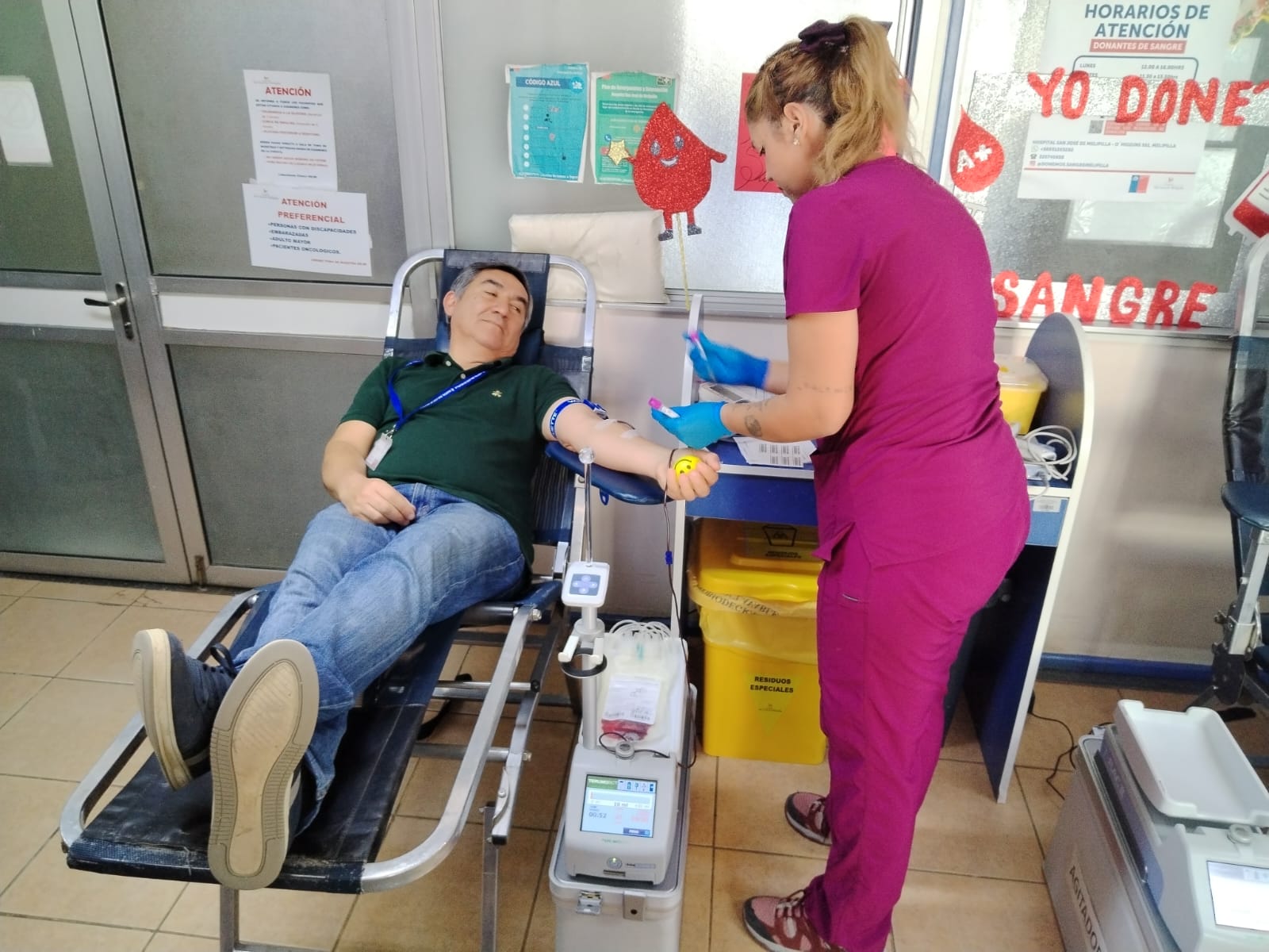 Hospital de Melipilla cuenta con un punto permanente de donación de sangre